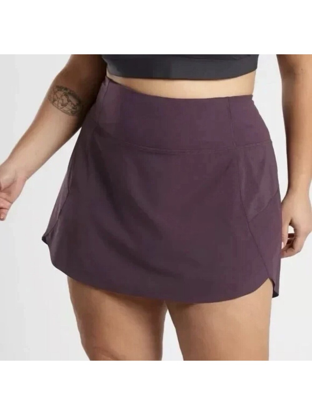 Athleta 14” Run With It Skort Tennis Pickleball Skirt Agate Purple Size Small